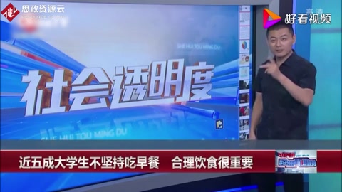近五成大學(xué)生不堅持吃早餐,合理飲食很重要！