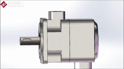 雙作用葉片泵爆炸圖，<em>3D</em><em>動畫</em>直觀<em>演示</em>